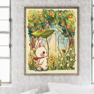 Rabbit Jungle Adventure 40*50CM (canvas) Full Round Drill Diamond Painting