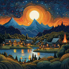 Load image into Gallery viewer, Night View Village 30*30CM (canvas) Full Square AB Drill Diamond Painting
