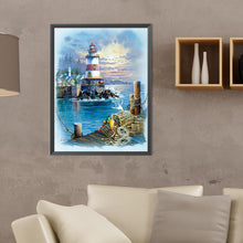 Load image into Gallery viewer, Seaside Lighthouse 30*40CM (canvas) Full Round Drill Diamond Painting
