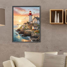 Load image into Gallery viewer, Seaside Lighthouse 30*40CM (canvas) Full Square Drill Diamond Painting
