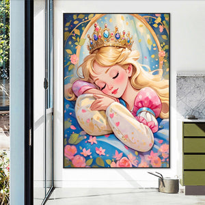 Sleeping Princess 50*70CM (canvas) Full Round AB Drill Diamond Painting