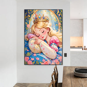 Sleeping Princess 50*70CM (canvas) Full Round AB Drill Diamond Painting