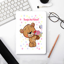 Load image into Gallery viewer, 50 Pages A5 Special Shaped Diamond Painting Diary Book for Teens (Love Bear)
