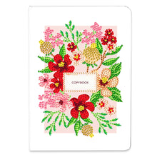 Load image into Gallery viewer, 50 Pages A5 Special Shaped Diamond Painting Diary Book for Teens (Simple Flower)
