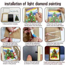 Load image into Gallery viewer, Special Shaped Diamond Painting Kit with Lights 17x22cm (Christmas Snowman #1)
