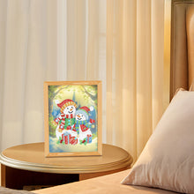 Load image into Gallery viewer, Special Shaped Diamond Painting Kit with Lights 17x22cm (Christmas Snowman #1)
