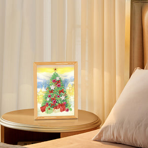 Special Shaped Diamond Painting Kit with Lights 17x22cm (Christmas Tree)