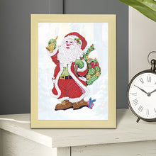 Load image into Gallery viewer, Special Shaped Diamond Painting Kit with Lights for Xmas Gifts 17x22cm (Santa)
