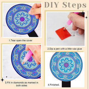 DIY Diamond Painting Mirror Kit for Adults Kids Beginners (Mandala #2)