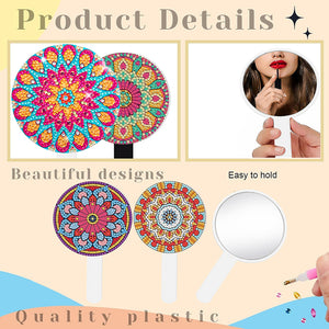 DIY Diamond Painting Mirror Kit for Adults Kids Beginners (Mandala #8)