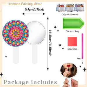 DIY Diamond Painting Mirror Kit for Adults Kids Beginners (Mandala #8)