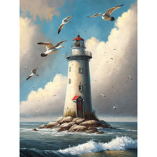 Load image into Gallery viewer, Seaside Lighthouse 30*40CM (canvas) Full Round Drill Diamond Painting
