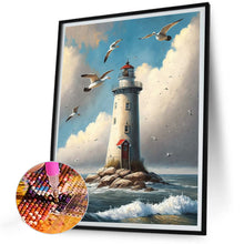 Load image into Gallery viewer, Seaside Lighthouse 30*40CM (canvas) Full Round Drill Diamond Painting
