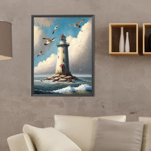 Load image into Gallery viewer, Seaside Lighthouse 30*40CM (canvas) Full Round Drill Diamond Painting
