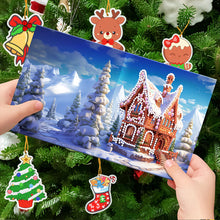 Load image into Gallery viewer, 8PCS Elk Special Shape Diamond Art Greeting Cards Santa Gift for Christmas (#2)
