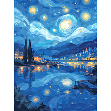 Load image into Gallery viewer, Starry Sky Over River 30*40CM (canvas) Full Round Drill Diamond Painting
