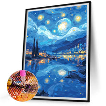 Load image into Gallery viewer, Starry Sky Over River 30*40CM (canvas) Full Round Drill Diamond Painting
