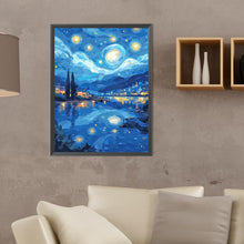 Load image into Gallery viewer, Starry Sky Over River 30*40CM (canvas) Full Round Drill Diamond Painting
