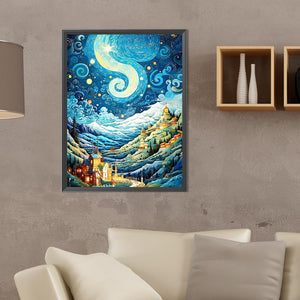 Flowing Starry Sky 30*40CM (canvas) Full Round Drill Diamond Painting