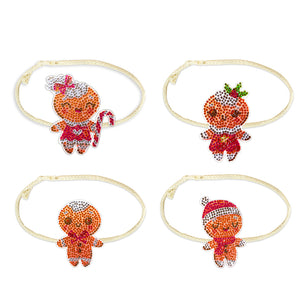 4PCS Diamond Painting Xmas Hanging Ornament Drapes Rope (Gingerbread Man #1)