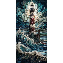 Load image into Gallery viewer, Lighthouse In Storm 40*80CM (canvas) Full Round Drill Diamond Painting

