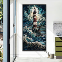 Load image into Gallery viewer, Lighthouse In Storm 40*80CM (canvas) Full Round Drill Diamond Painting
