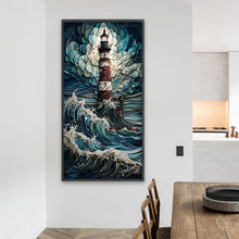 Load image into Gallery viewer, Lighthouse In Storm 40*80CM (canvas) Full Round Drill Diamond Painting
