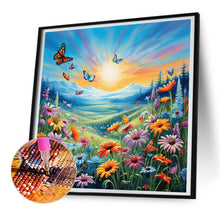 Load image into Gallery viewer, Garden Flowers Butterflies 30*30CM (canvas) Full Round Drill Diamond Painting
