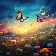 Load image into Gallery viewer, Garden Flowers Butterflies 30*30CM (canvas) Full Round Drill Diamond Painting
