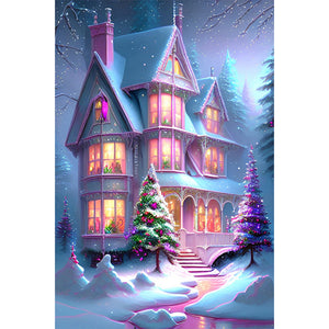 Snow Castle 40*60CM (canvas) Full Round Drill Diamond Painting