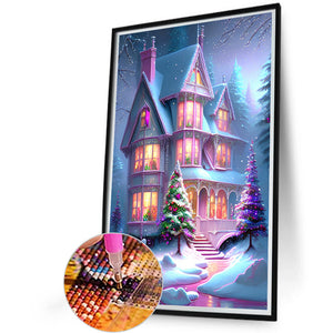 Snow Castle 40*60CM (canvas) Full Round Drill Diamond Painting