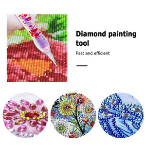 14PCS Resin Diamond Painting Pen with Trays DIY Diamond Painting Tool (Purple)