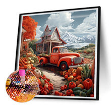 Load image into Gallery viewer, Vintage Car Pumpkin 30*30CM (canvas) Full Round Drill Diamond Painting
