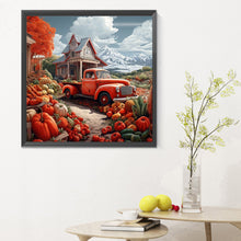 Load image into Gallery viewer, Vintage Car Pumpkin 30*30CM (canvas) Full Round Drill Diamond Painting
