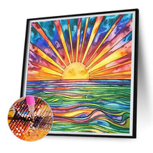 Load image into Gallery viewer, Colorful Sunset On The Sea 30*30CM (canvas) Full Round Drill Diamond Painting
