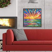 Load image into Gallery viewer, Colorful Sunset On The Sea 30*30CM (canvas) Full Round Drill Diamond Painting
