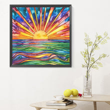 Load image into Gallery viewer, Colorful Sunset On The Sea 30*30CM (canvas) Full Round Drill Diamond Painting
