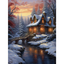 Load image into Gallery viewer, Winter Village 30*40CM (canvas) Full Round Drill Diamond Painting
