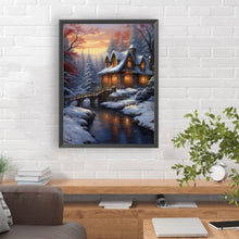 Load image into Gallery viewer, Winter Village 30*40CM (canvas) Full Round Drill Diamond Painting
