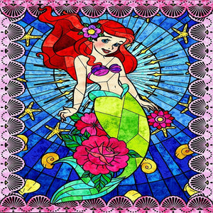 Mermaid Ariel 30*40CM (canvas) Full Round Drill Diamond Painting