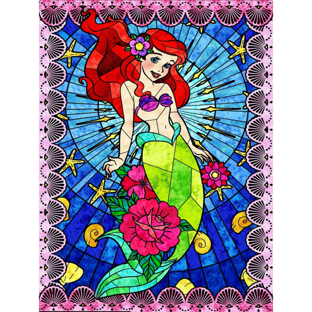 Mermaid Ariel 30*40CM (canvas) Full Round Drill Diamond Painting