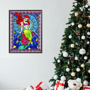 Mermaid Ariel 30*40CM (canvas) Full Round Drill Diamond Painting