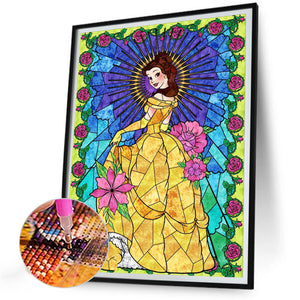 Princess Belle 30*40CM (canvas) Full Round Drill Diamond Painting