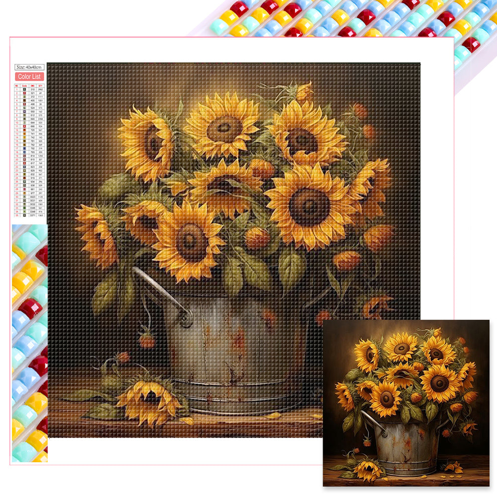 Sunflower 40*40CM (canvas) Full Square Drill Diamond Painting