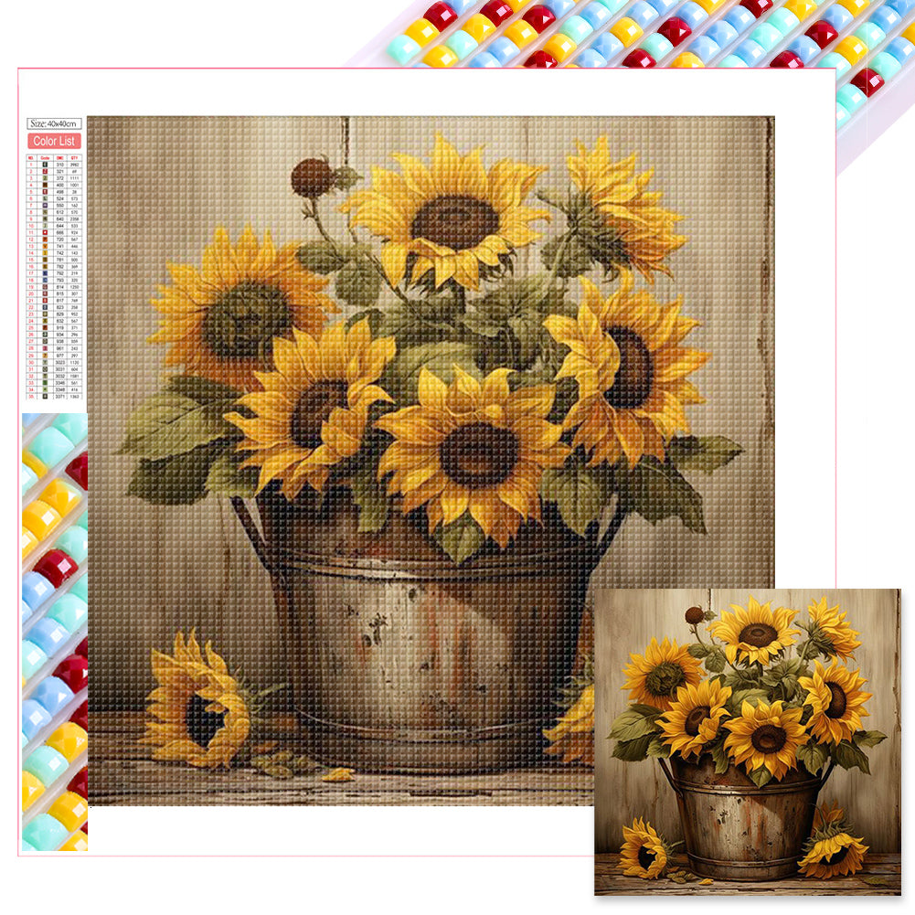 Sunflower 40*40CM (canvas) Full Square Drill Diamond Painting