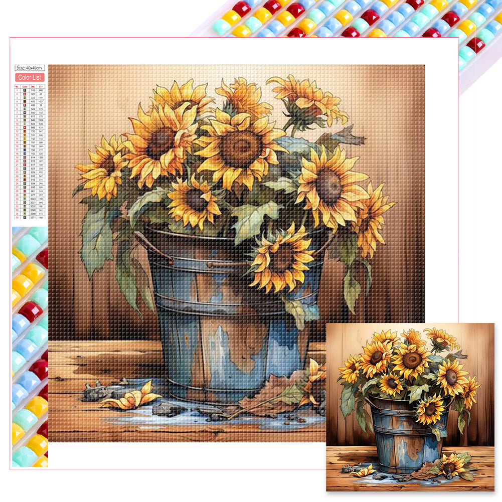 Sunflower 40*40CM (canvas) Full Square Drill Diamond Painting