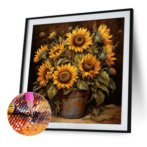 Sunflower 40*40CM (canvas) Full Square Drill Diamond Painting