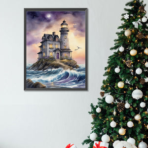 Seaside Lighthouse 30*40CM (canvas) Full Square Drill Diamond Painting