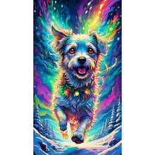 Load image into Gallery viewer, Dog Running Under The Aurora 40*70CM (canvas) Full Round Drill Diamond Painting
