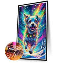 Load image into Gallery viewer, Dog Running Under The Aurora 40*70CM (canvas) Full Round Drill Diamond Painting
